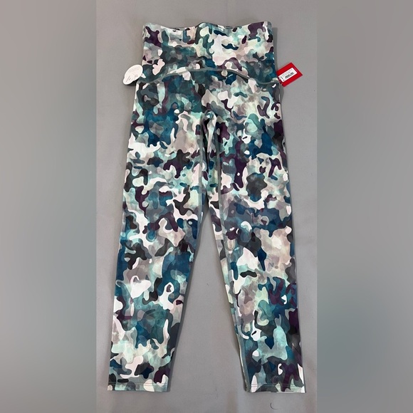 Spanx Booty Boost Women Sz Medium Active Printed 7/8 Leggings Painted Camo Pink - Picture 2 of 12